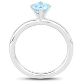 1.05 ct. Genuine Blue Topaz .925 Sterling Silver Ring