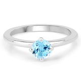 1.05 ct. Genuine Blue Topaz .925 Sterling Silver Ring