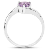0.70 Carat Genuine Amethyst .925 Sterling Silver Ring
