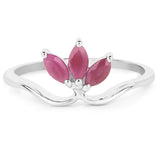 0.42 ct. Genuine Ruby .925 Sterling Silver Ring