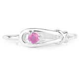 0.10 Carat Genuine Ruby .925 Sterling Silver Ring