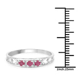 0.26 Carat Genuine Ruby .925 Sterling Silver Ring