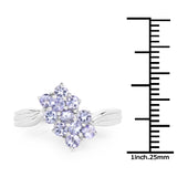 0.88 ct. Genuine Tanzanite .925 Sterling Silver Ring