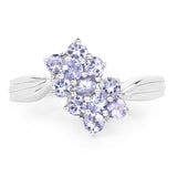 0.88 ct. Genuine Tanzanite .925 Sterling Silver Ring