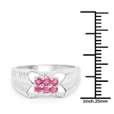0.36 carat Ruby .925 Sterling Silver Ring for women