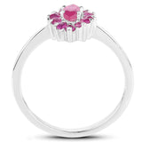 0.62 ct. Genuine Ruby .925 Sterling Silver Ring