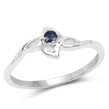 0.07 ct. Genuine Blue Sapphire .925 Sterling Silver Ring