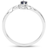 0.07 ct. Genuine Blue Sapphire .925 Sterling Silver Ring