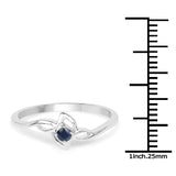 0.07 ct. Genuine Blue Sapphire .925 Sterling Silver Ring