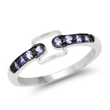 0.20 Carat Genuine Tanzanite .925 Sterling Silver Ring