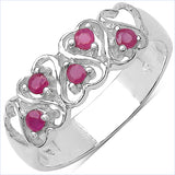0.23 Carat Genuine Ruby .925 Sterling Silver Ring
