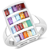 2.53 Carat Genuine Multi Stones .925 Sterling Silver Ring