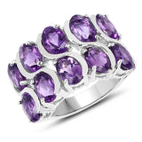 4.30 ct. Genuine Amethyst .925 Sterling Silver Ring for women