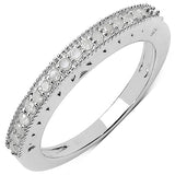 0.19 ct. Genuine White Diamond .925 Sterling Silver Ring for Women