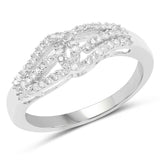 0.31 ct Genuine White Diamond .925 Sterling Silver Ring