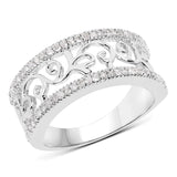 0.30 ct. Genuine White Diamond .925 Sterling Silver Ring