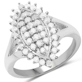 0.62 ct. Genuine White Diamond .925 Sterling Silver Ring