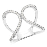 0.32 ct. Genuine White Diamond .925 Sterling Silver Ring for women
