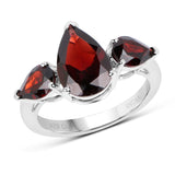 5.08 Carat Genuine Garnet .925 Sterling Silver Ring