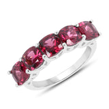 3.00 Carat Genuine Rhodolite .925 Sterling Silver Ring