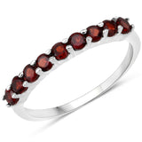 0.72 Carat Genuine Garnet .925 Sterling Silver Ring