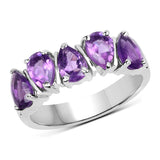 1.85 ct. Genuine Amethyst .925 Sterling Silver Ring for women