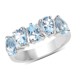 2.65 ct. Genuine Blue Topaz .925 Sterling Silver Ring for women