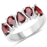 2.25 ct. Genuine  Garnet .925 Sterling Silver Ring for women