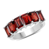 4.80 Carat Genuine  Garnet .925 Sterling Silver Ring