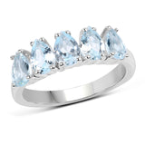 2.65 ct. Genuine Blue Topaz .925 Sterling Silver Ring