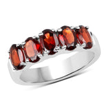 2.55 ct. Genuine  Garnet .925 Sterling Silver Ring for women