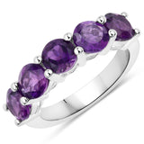 2.80 ct. Genuine Amethyst .925 Sterling Silver Ring