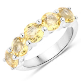 2.65 Carat Genuine Citrine .925 Sterling Silver Ring