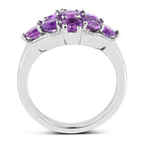 2.16 ct. Genuine Amethyst .925 Sterling Silver Ring for women