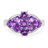 2.16 ct. Genuine Amethyst .925 Sterling Silver Ring for women