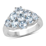 2.88 ct. Genuine Blue Topaz .925 Sterling Silver Ring for women