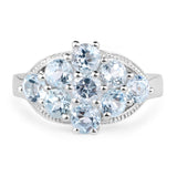 2.88 ct. Genuine Blue Topaz .925 Sterling Silver Ring for women