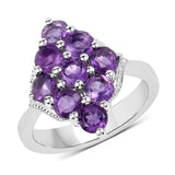 2.16 ct. Genuine Amethyst .925 Sterling Silver Ring