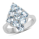2.88 ct. Genuine Blue Topaz .925 Sterling Silver Ring