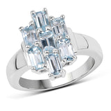 2.24 ct. Genuine Blue Topaz .925 Sterling Silver Ring