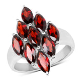 4.77 Carat Genuine  Garnet .925 Sterling Silver Ring