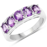 1.70 ct. Genuine  Amethyst .925 Sterling Silver Ring for women