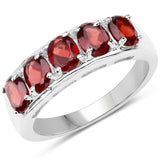 2.50 ct. Genuine  Garnet .925 Sterling Silver Ring for women