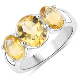 3.30 Carat Genuine Citrine .925 Sterling Silver Ring