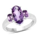 2.42 ct. Genuine Amethyst .925 Sterling Silver Ring