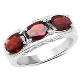 2.85 ct. Genuine  Garnet .925 Sterling Silver Ring