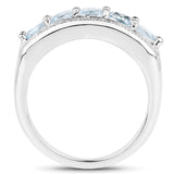 1.80 Carat Genuine Blue Topaz .925 Sterling Silver Ring
