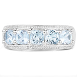 1.80 Carat Genuine Blue Topaz .925 Sterling Silver Ring