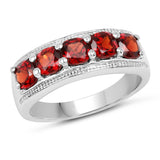 1.65 ct. Genuine  Garnet .925 Sterling Silver Ring