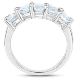 3.60 Carat Genuine Blue Topaz .925 Sterling Silver Ring
